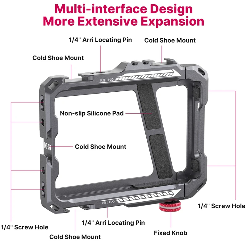 Ulanzi Lino Smartphone Cage para iPhone 16 15 14 13 12 X XR XS Max Mini/Pro/Pro Max Smartphone mango teléfono Vlog Video