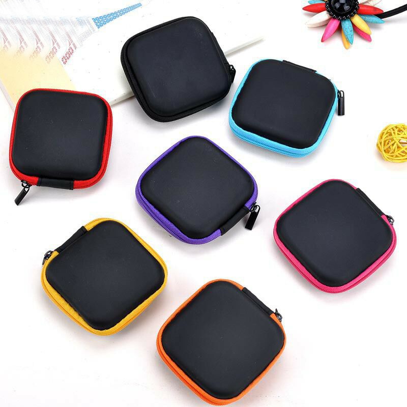 Nette freundlicher Mini Geldbörse Reißverschluss Brieftasche Frauen Damen Männer Reise Kopfhörer Schlüssel USB Kabel SD Karte Halfter Tasche fallen