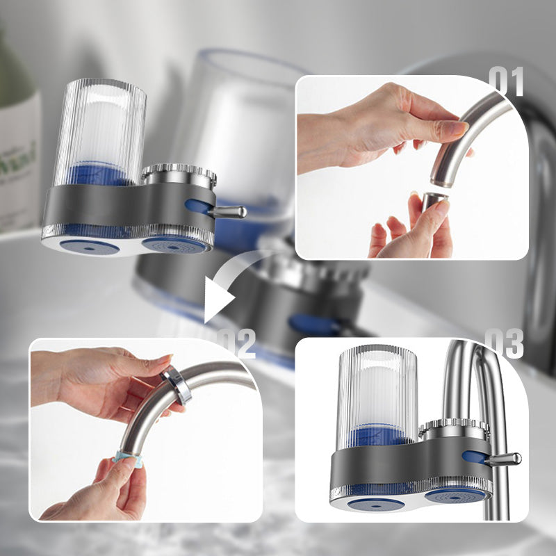 Faucet Water Purifier with Adapter Faucet Tap Water Purifier Physical Filtering for Home Kitchen Removable Washable Filter