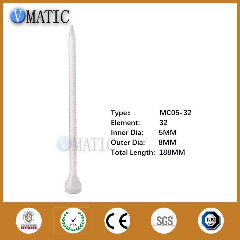 Mélangeur statique de résine Mc05-32 pour Double buse de mélange de résine époxy, buse de mélange en Silicone, Machine de remplissage, 5 pièces,