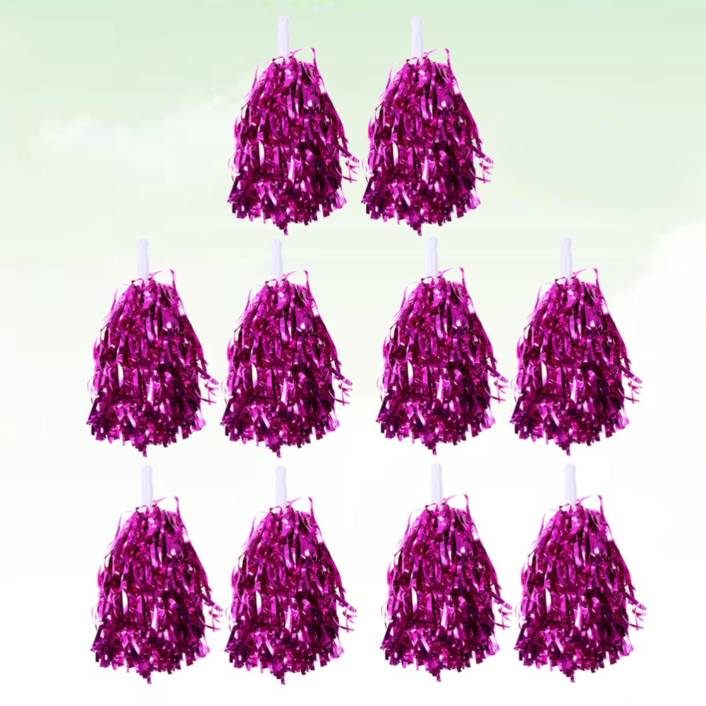 10 Pcs 25G Juichen Ballen Squad Spirited Fun Cheerleading Kit Cheer Poms Cheerleaders Supples Met Handvat Voor Competitio: Purple