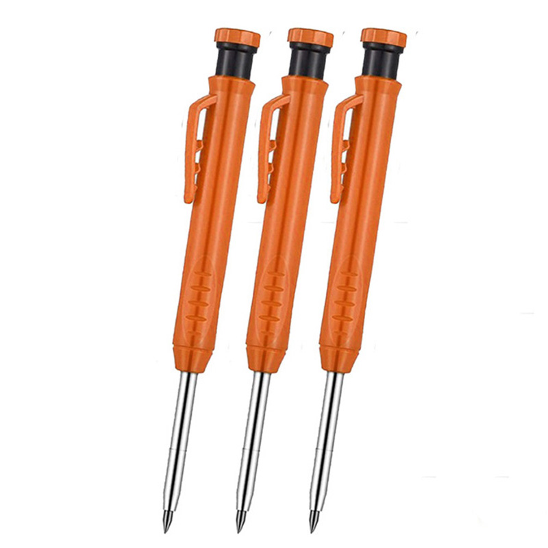 Solid Carpenter Pencil Set Woodworking Tools Mechanical Pencil Set Construction Carpenter Marker Multi-box Refill Leads Scriber: Blue