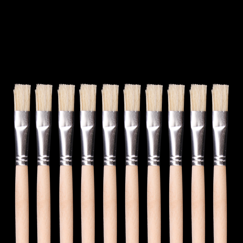 10Pcs Hard/soft bristle brush Anti-static Brush PCB Mainboard Rework ESD Brush For Mobile Phone PCB BGA CHIP IC Repair Soldering: Stiff brush