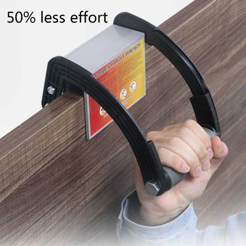 Wooden Handle Wrench Plywood Sheetrock Panel Carrier Heavy Duty Metal Furniture Gripper Sheet Goods Handle Grip Tools