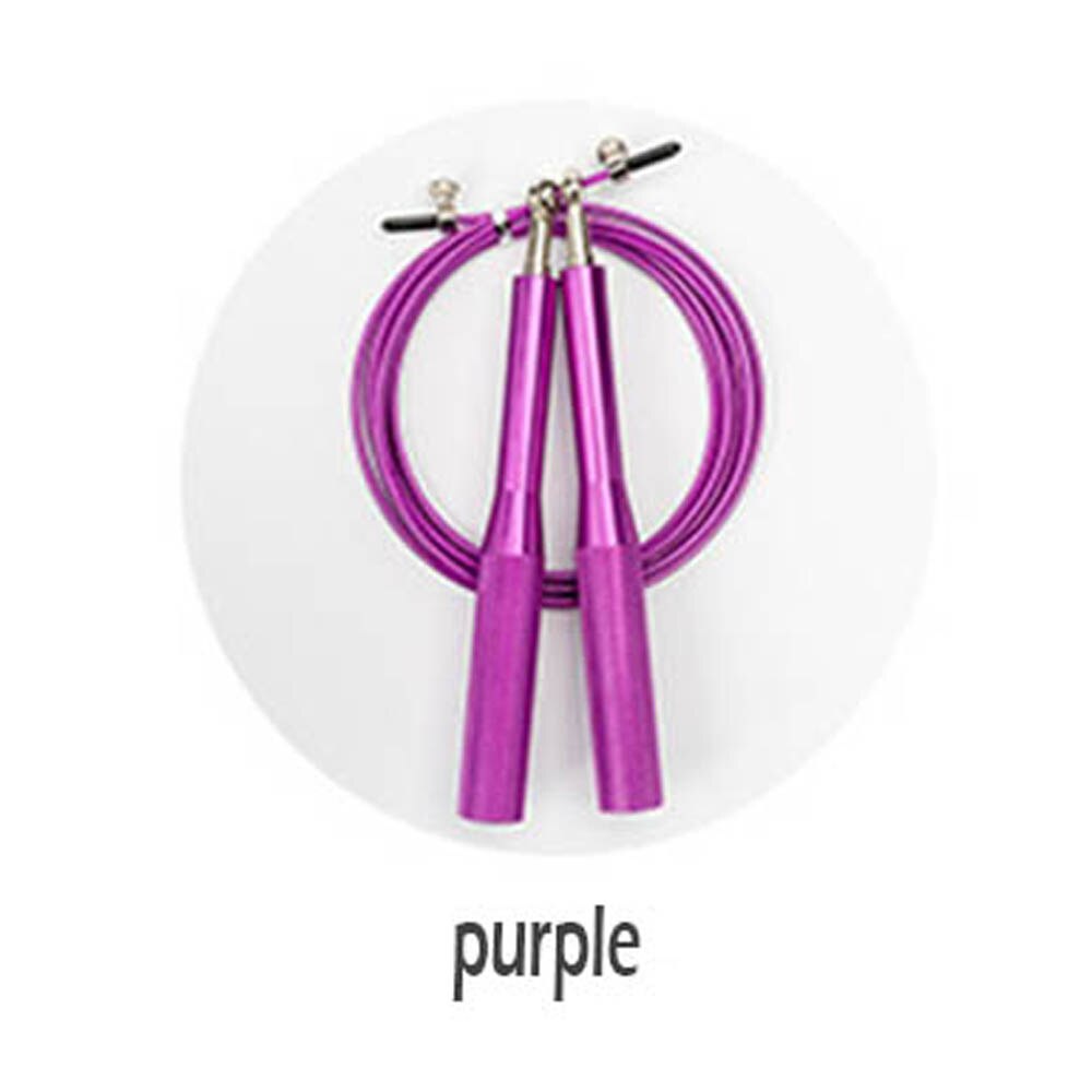 Fitness jump rope heavy steel wire speed jump rope boxing MMA training equipment gym sports jump rope for men and women: purple