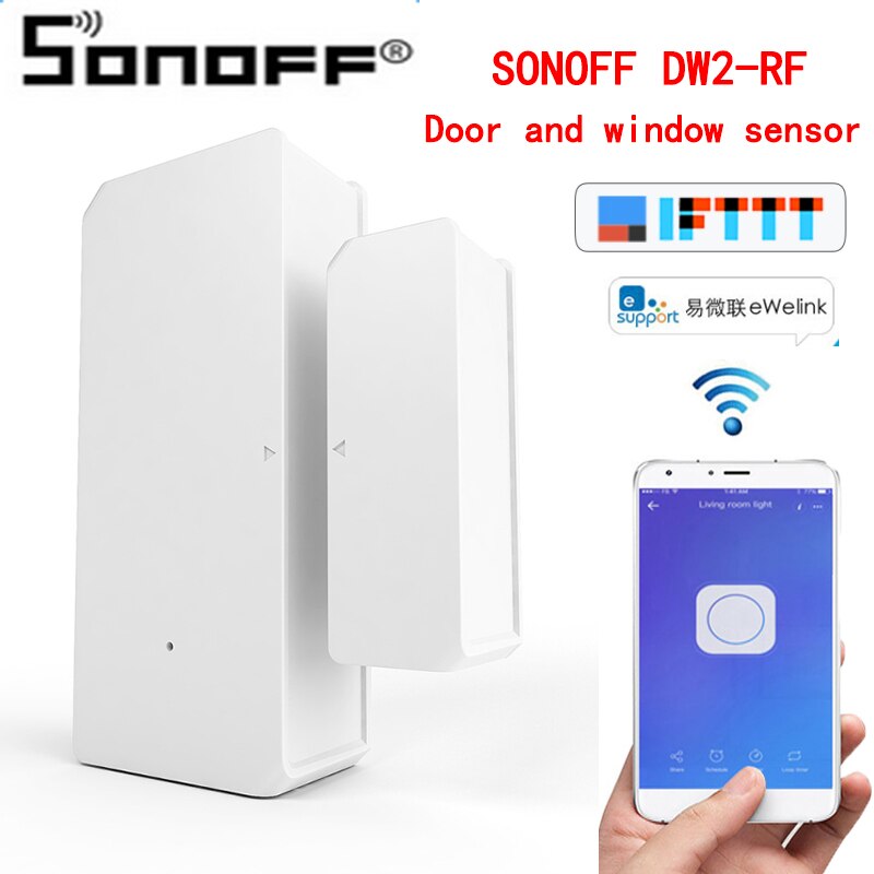 Sonoff DW2-RF Deur En Raam Sensor Smart Home Ewelink App Afstandsbediening Smart Sensor 433Mhz Rf Draadloze Deur/raam Sensor