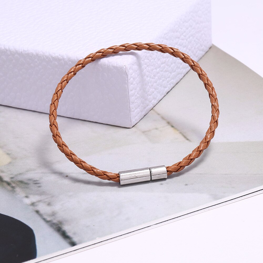 Kleurrijke Gevlochten Handgemaakte Lederen Wrap Armbanden Voor Vrouwen Koperen Gesp Charms Armband Mannen Sieraden