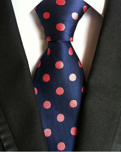 GUSLESON-Corbata de lunares florales para hombre, corbata informal de 8cm de seda, azul y rojo, de negocios, boda, corbatas formales para el cuello, accesorios: 13