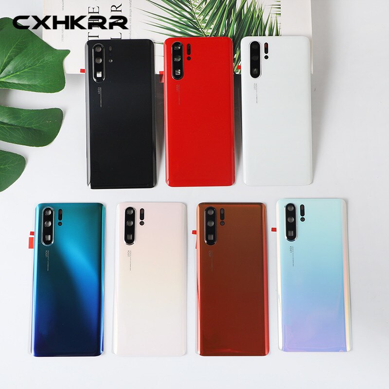 100% oryginalna obudowa do Huawei P30 Pro szklana pokrywa baterii naprawa tylnych drzwi telefonu tylna obudowa + Logo obiektyw aparatu