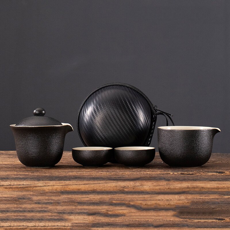 Chinese Tea Travel Tea Set Kung Fu Tea Set Ceramic Portable Teapot Porcelain Teaset Gaiwan Tea Cups of Tea Ceremony Tea Tool: B
