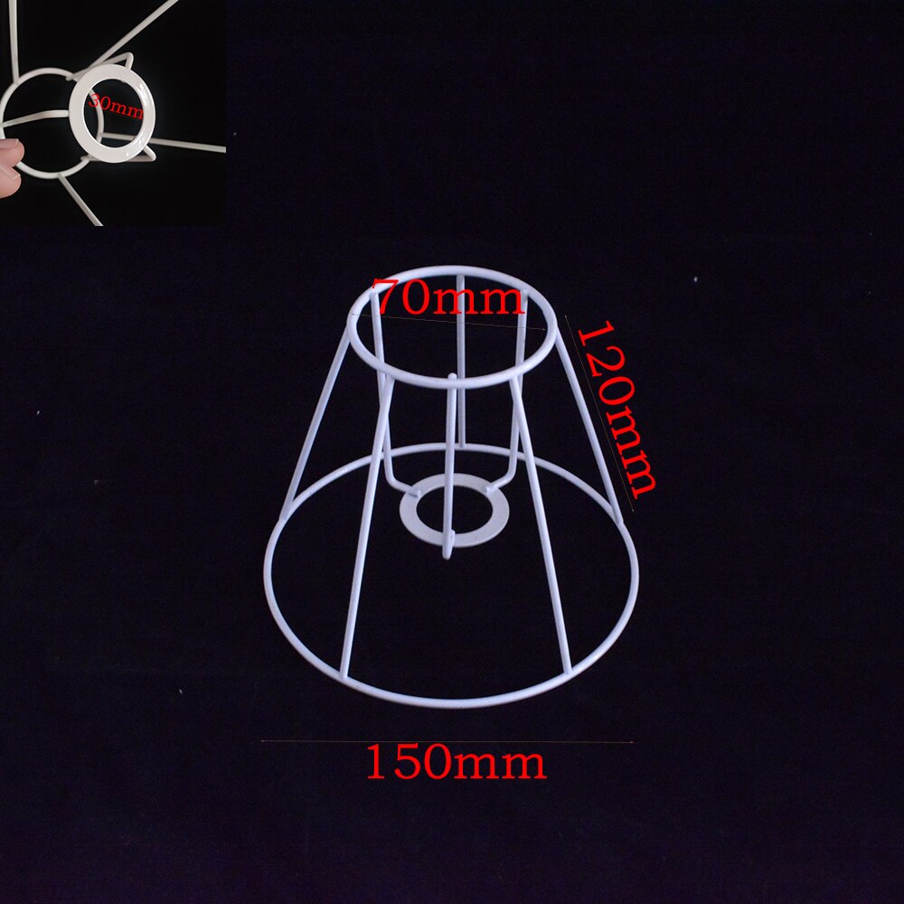Xianfan Circular Lampshade Frame Ring 17/23.5/25.5cm Diameter Lamp Light Shade DIY Making Kit Set Iron E27 Lampshade Frame: 70 and 150 and 120