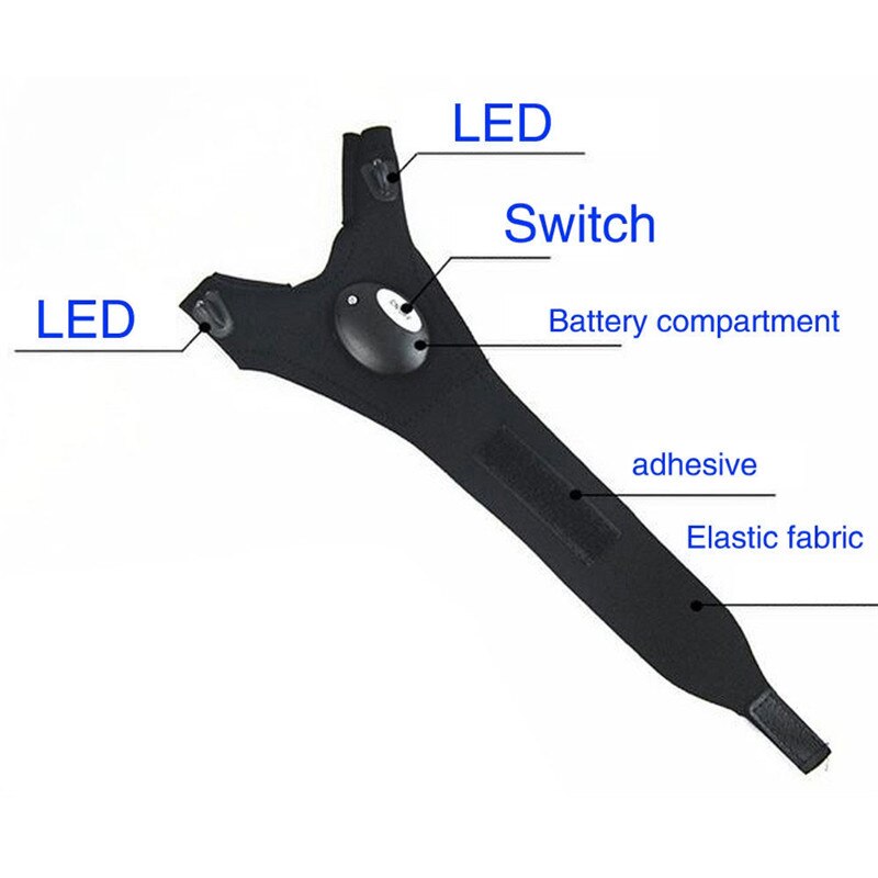 1 pièces LED lampe de poche extérieure pêche gants demi-doigt gants avec lumière éclairage nuit pêche sauvage Camping gauche main droite