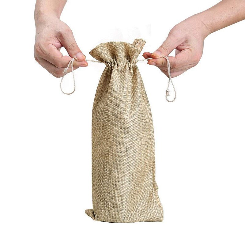 Rotwein Flasche Abdeckungen Verpackung Wein Taschen Champagner Beutel Sackleinen Verpackung Tasche Hochzeit Party Dekoration Wein Lagerung Tasche