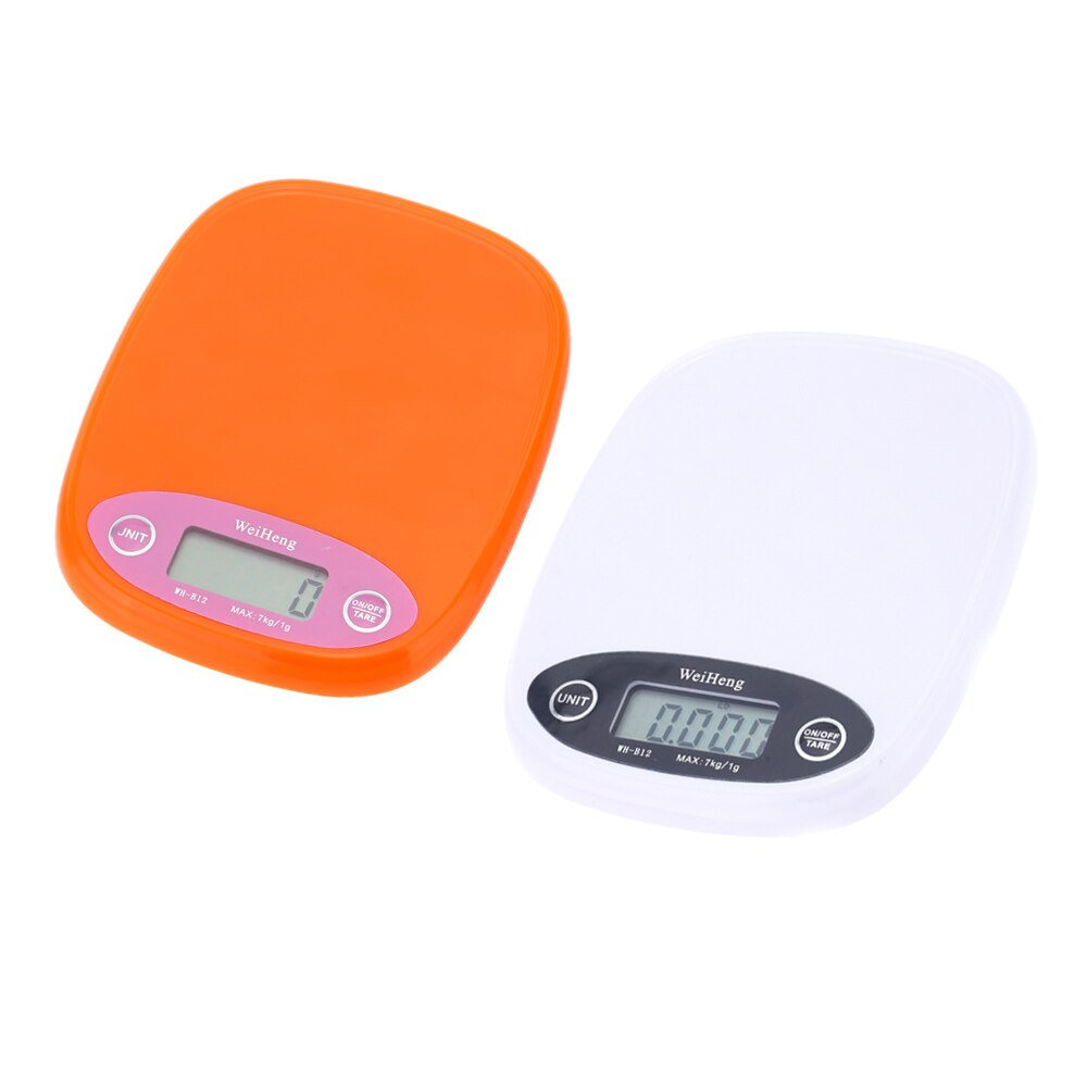 Praktische Elektronische Weegschaal Mini Digitale Pocket Weegschaal Keukenweegschaal Voedsel Wegen Tool Professionele Oranje/Wit