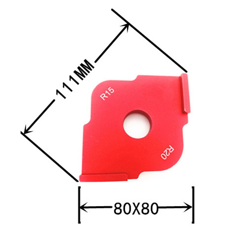 Woodworking Trimming Radius Jig Router Templates Aluminium Alloy Radius Corners R15 R20
