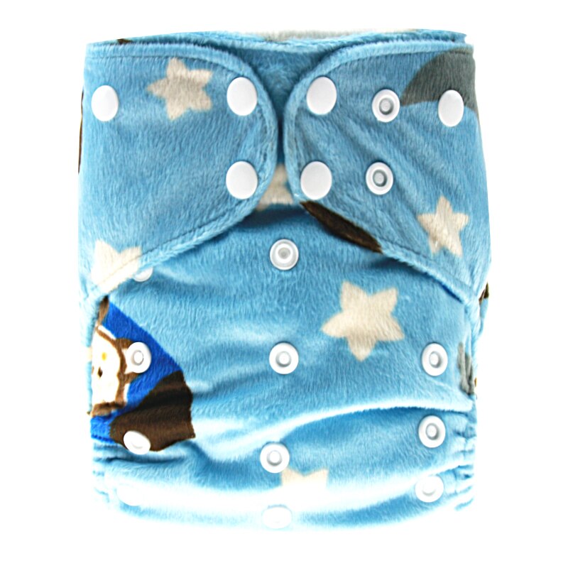 PORORO brand super soft baby cloth diaper nappy, minky PUL printed all in one size AIO baby nappies with bamboo insert