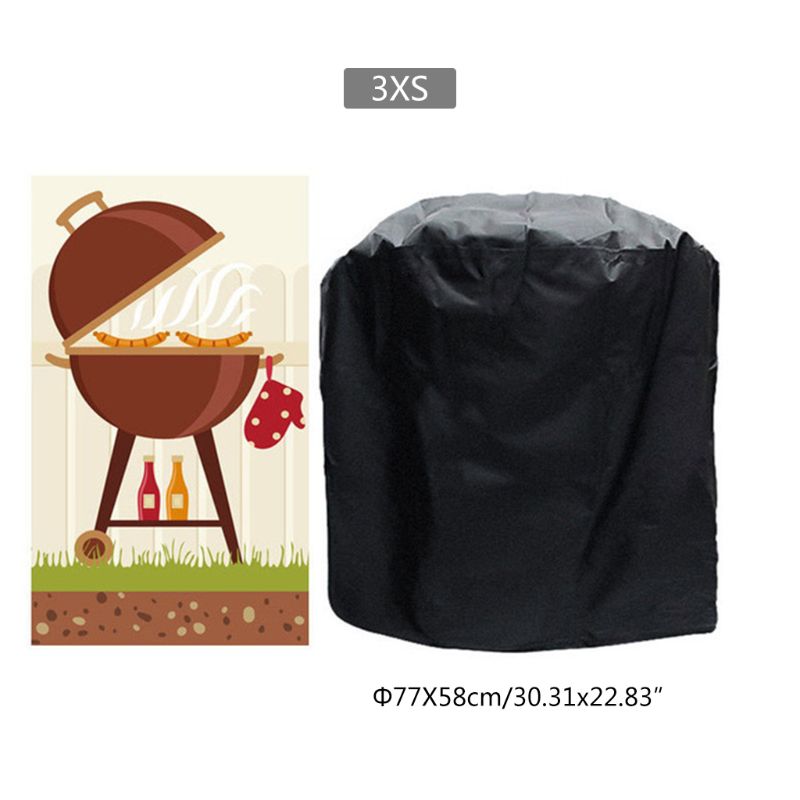 8 Size BBQ Grill Barbeque Cover Anti-Dust Waterproof Weber Heavy Duty Charbroil BBQ Cover Outdoor Rain Protective Barbecue Cover: 77x77x58cm
