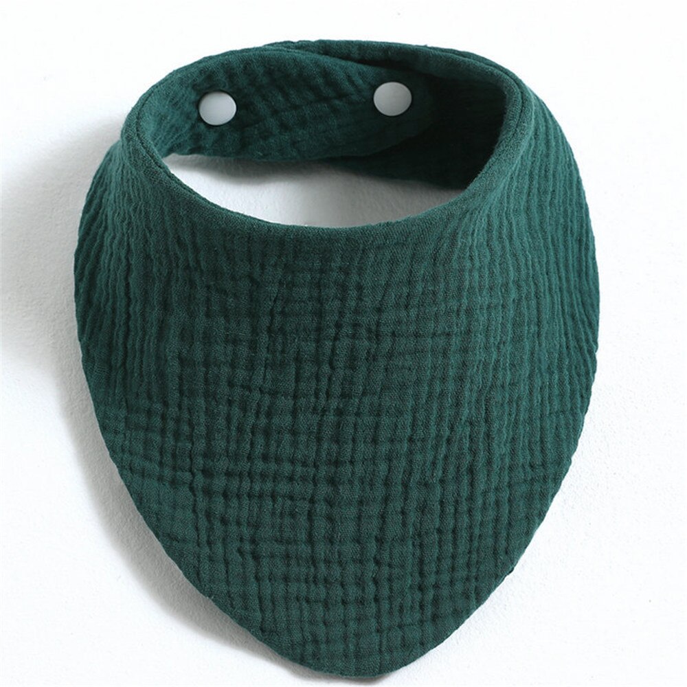 Baberos de algodón para bebé, pañuelo de muselina para eructar, accesorios para recién nacido, botón a presión, toalla triangular, alimentación, 1 unidad: 5