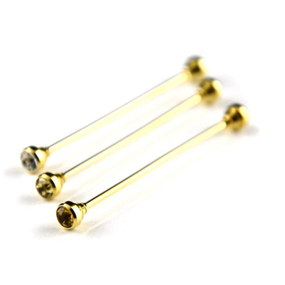 2 Packs Men Shirt Collar Pin Gold Color Necktie Tie Clip Bar Business Brooch BWTZF0005A