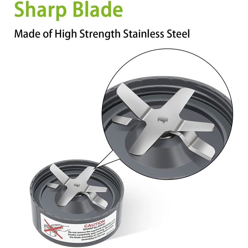 Piezas de Repuesto aptas para Nutribullet, Extractor de repuesto de 600 vatios, 900 vatios, cuchilla para licuadora, accesorios para tazas