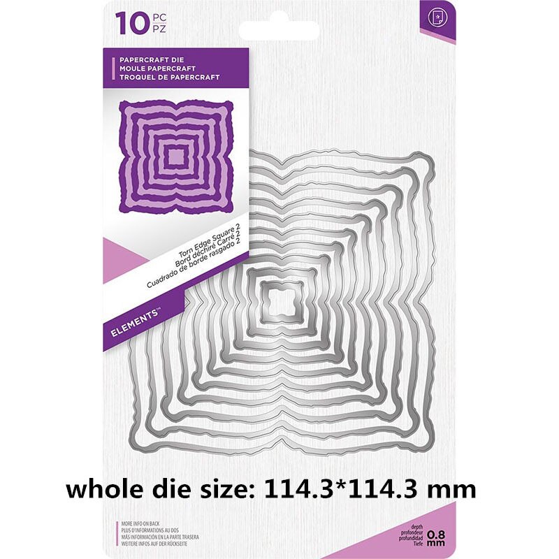 July Core Frame Dies Stitched/Scalloped/Torn-Edge-Oval/Circle/Square/Heart Metal Cutting Dies for Scrapbooking and Cards: 16