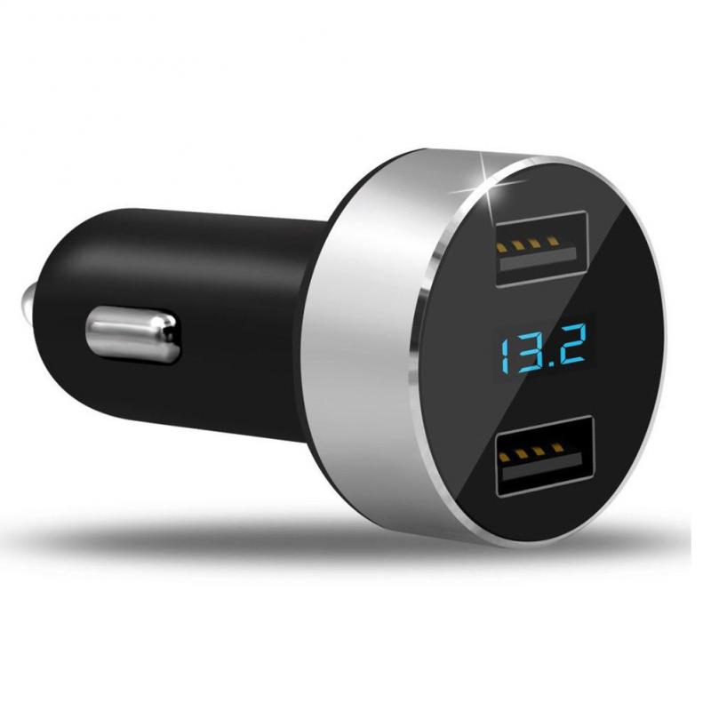 3.1A LED Display Dual USB Car Charger Universal Mobile Phone Aluminum Car-Charger for Xiaomi Samsung iPhone Tablet PC Laptop: 03