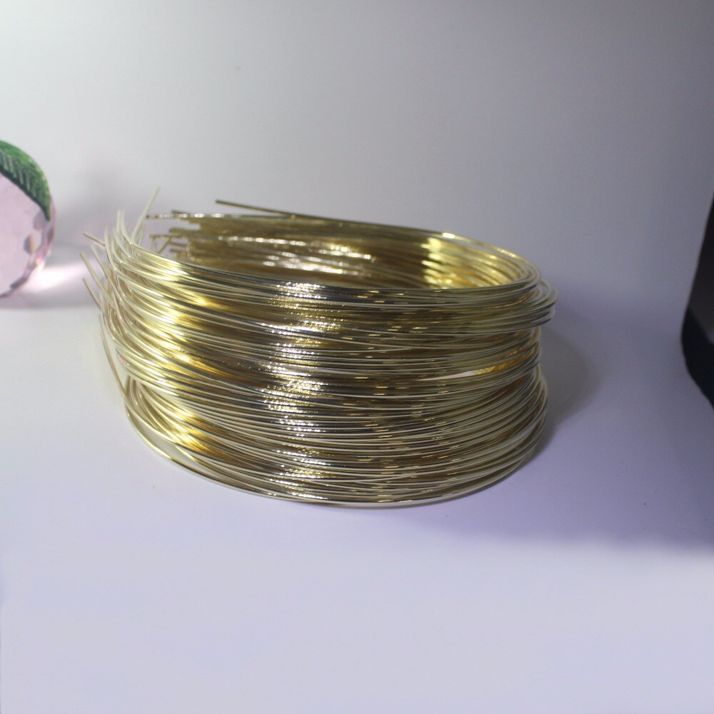 10 PCS 1.5mm Gold Rhodium Steel Wear The Beads Hair Band Headband Setting Head Wear Girl Hair Band Base For Jewelry Making