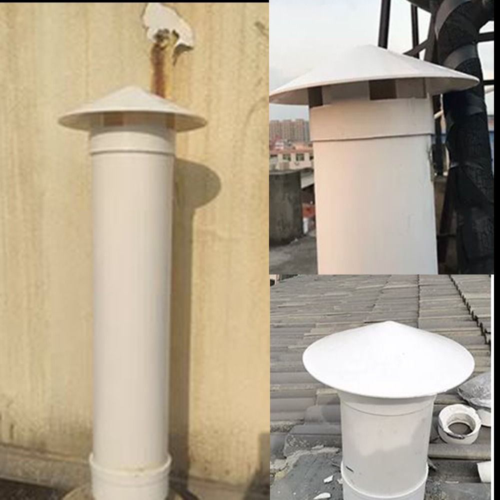 Langlebige 75-200mm belüftete Regen kappe PVC Außenwand Luft auslass Rauchabzug haube Dach kanal Entlüftung kamine