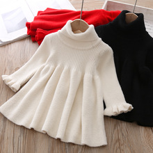 Baby Mädchen Pullover Kleid herbst winter Säuglings Kleinkind Neugeborenen Shirt für mädchen Kid prinzessin Strickwaren Weihnachts dicke Tops Kleider