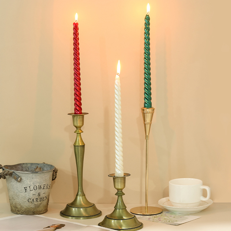 4 stuks lange stok gekleurde kandelaarkaarsen met schroefdraad, romantische familiekaarsen, dinerdecoraties, bruiloften, verjaardagen, kaarsen