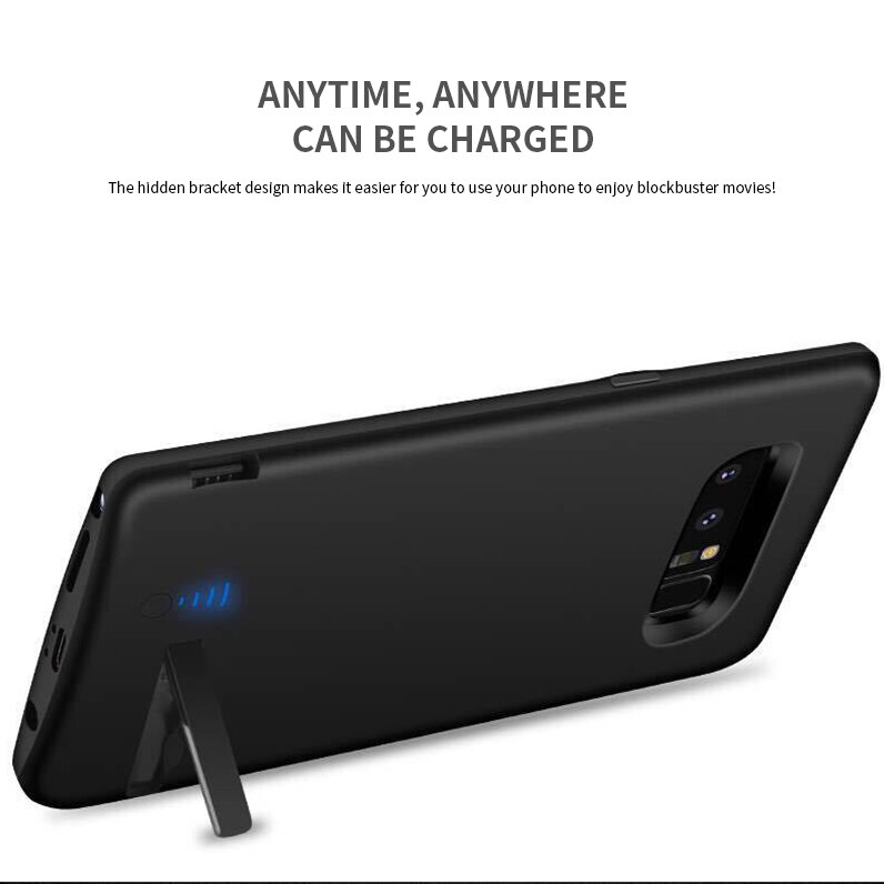 Pinzheng 6500Mah Battery Charger Case Voor Samsung Note 8 Opladen Case Voor Samsung Note 8 Draagbare Power Bank Draadloze lader
