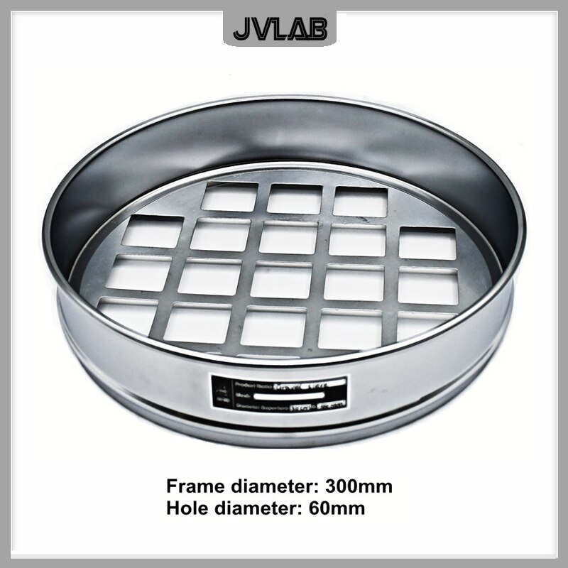 Gravel Sieve R30cm Aperture 0.075-37.5mm Standard Laboratory Test Sieve Square Hole Sieve Stone Sieve With Lid And Bottom