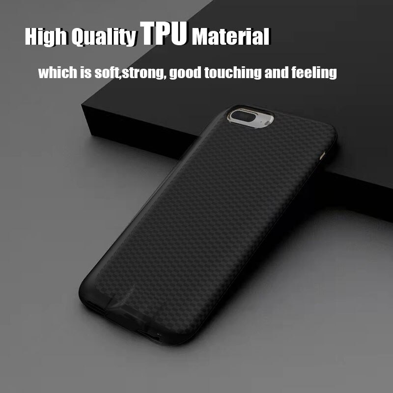 Qi Wireless Charging Receiver Case for iPhone 6 /6S/6S Plus/6 Plus /7/7Plus, Wireless Charger Receiver TPU Phone Cover Black