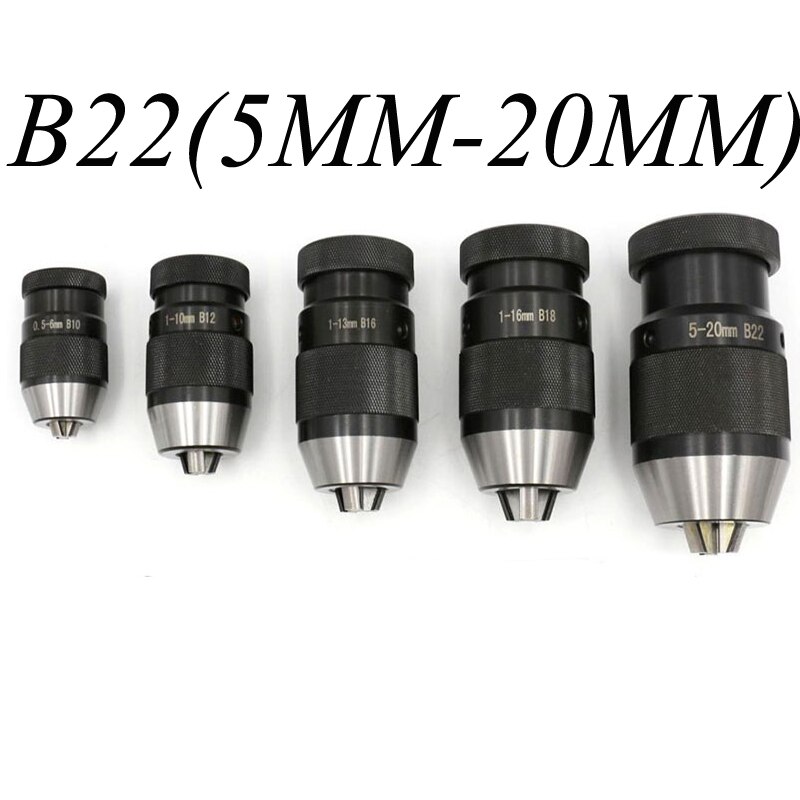 Bohrfutter Arbor Selbst Straffen Keyless Bohrfutter Arbor Selbst Anziehen Spann MT2-B16 Arbor: B22(5MM-20MM)