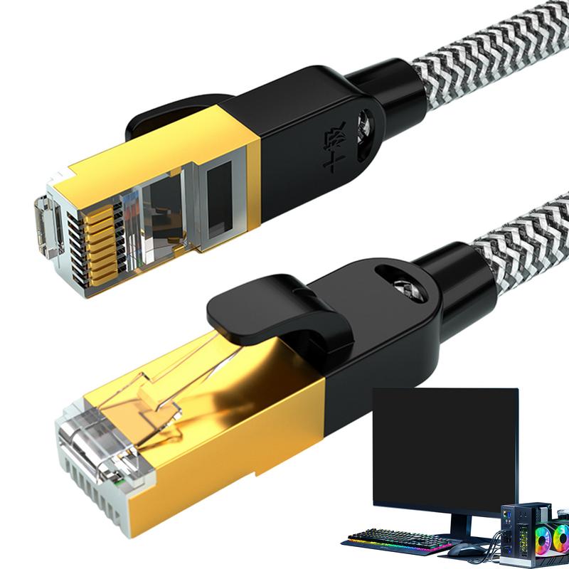 Cat6 Nylon Braided Ethernet Cable RJ45 Lan Cable High Speed 1Gbps 1/3/5m Lan Cable Low Attenuation Ethernet Cable