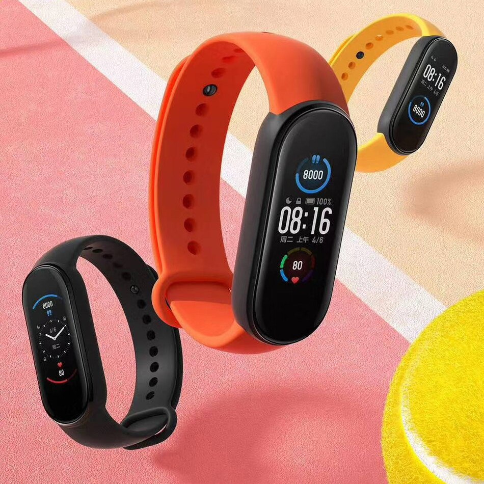Xiaomi original mijia banda 5 pulseira inteligente 1.1 Polegada led tela colorida freqüência cardíaca rastreador de fitness bluetooth à prova dbluetooth água