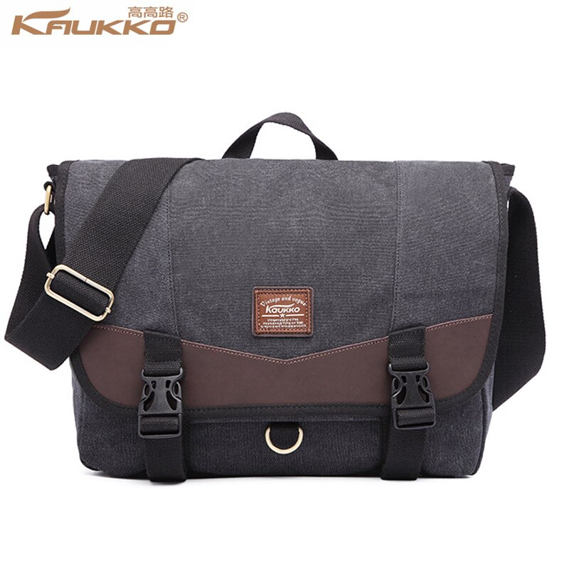 Kaukko canvas schoudertas, casual dagrugzak, laptoptas, crossbodytas, messenger bags, reistas, zakelijk, sporttas