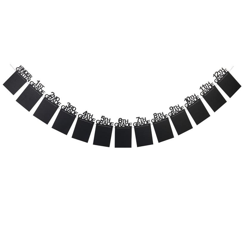Child Graduation Decorations kindergarten-12 Grade Photo Banner Wall 2O0406: Black