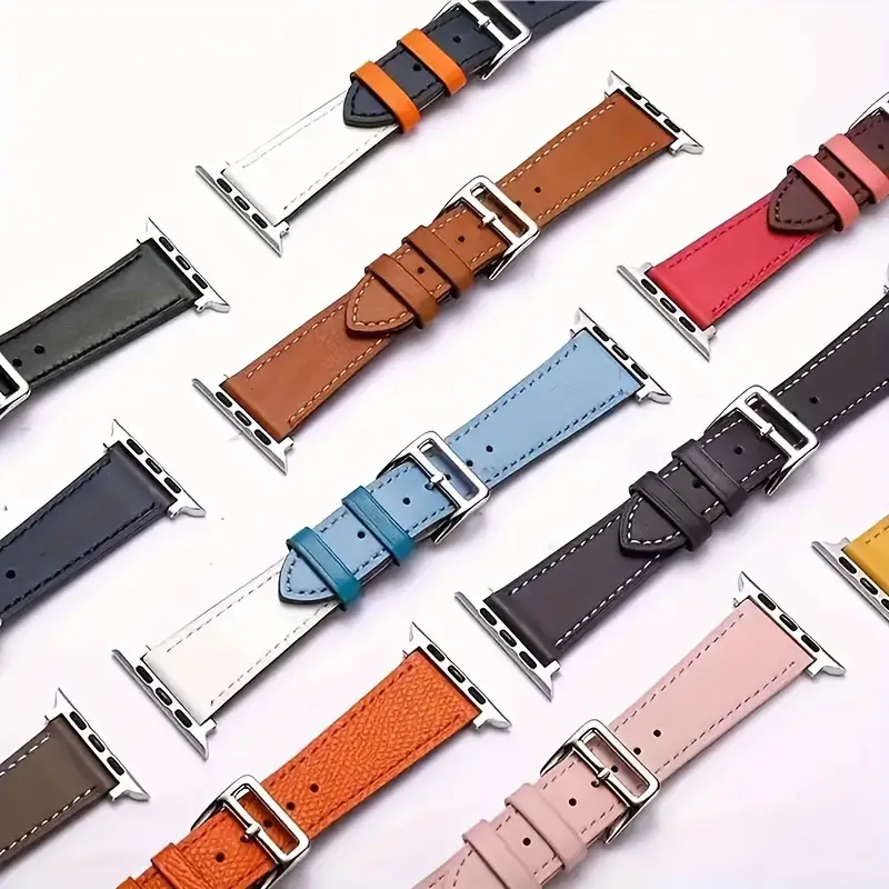 Læderrem til apple watch-rem 45mm 44mm 49mm 42mm 41mm 40mm single tour correa-armbånd iwatch-serie 9 7 8 6 5 4 se ultra