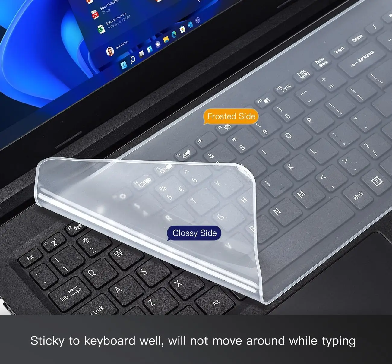 Funda Universal para teclado portátil, Protector de teclado ultrafino de silicona resistente al agua, transparente, 12 "-17,3" Universal