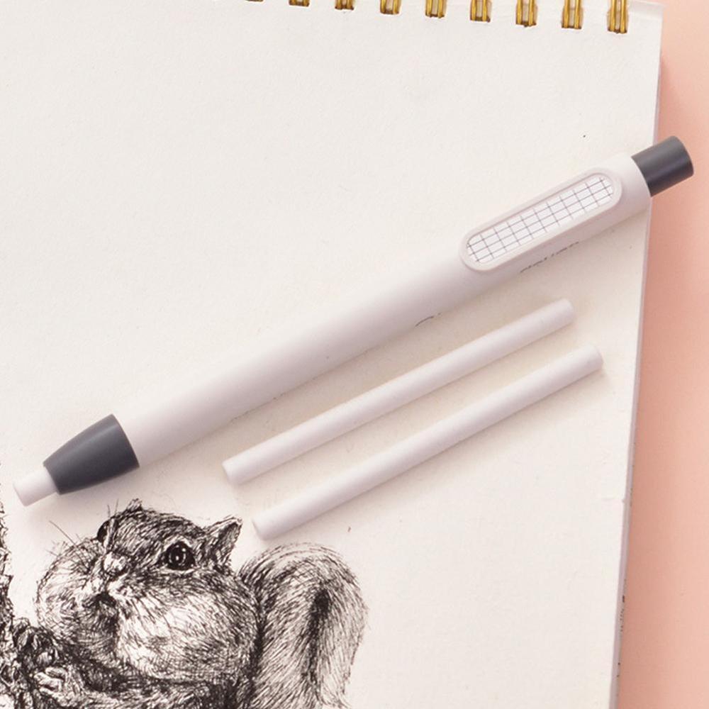 Refillable Pen Shape Rubber Press Type Mechanical Eraser School Stationery Art Easy to Use Christmas