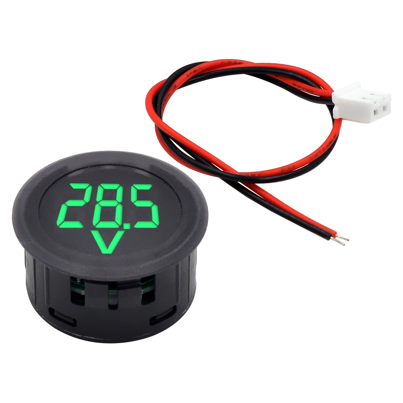 Dc5-100v digitala voltmetrar led digital display cirkulär voltmeter bilspänningsströmsmätare voltdetektor testare monitorpanel: Grön