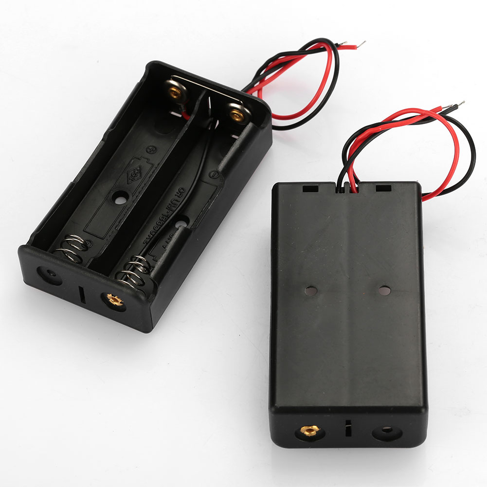 2X18650 Batterij Storage Batterij Case Batterij Houder Parallel met Draad Voeding Duurzaam DIY