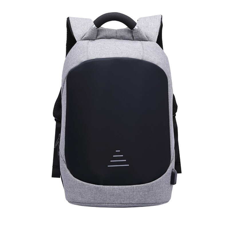 Männer Wasserdichte Anti diebstahl Laptop Rucksäcke Modernistischen Blick Wasserdicht mit USB Lade Port 15,6 Notebook Reise Rucksack: gray 1