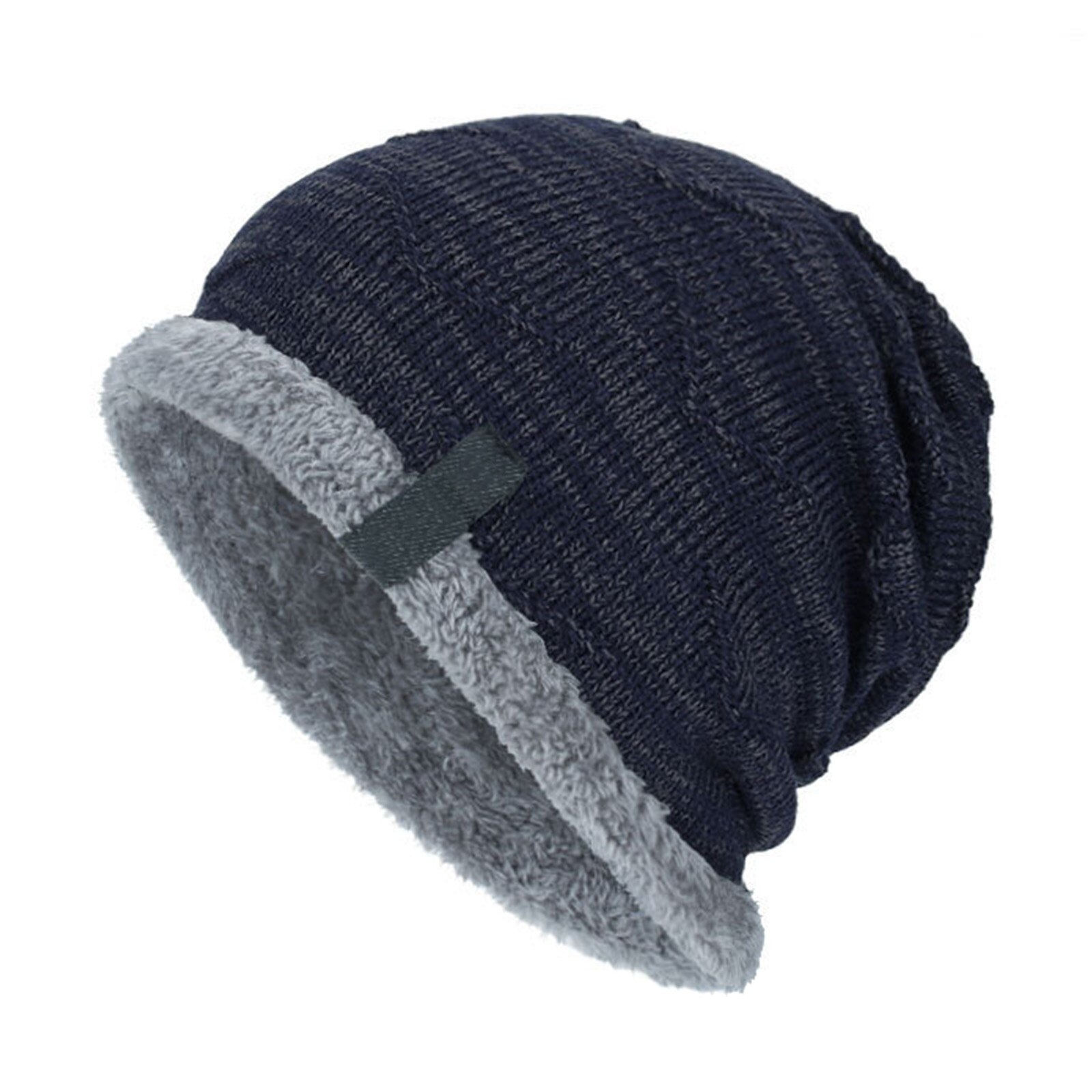 Winter Beanies Slouchy Chunkys Warm Hat for Men Women Warm Soft Knitting Hats LL@17: Navy Blue
