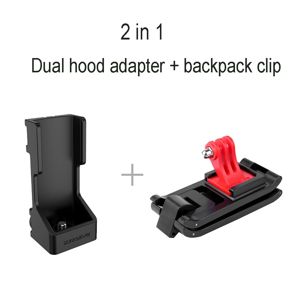 Gimbal Dual Hook Adapter Mount DJI Pocket 2 Backpack Clip Holder Stand for DJI OSMO Pocket 2 Accessories: Grey