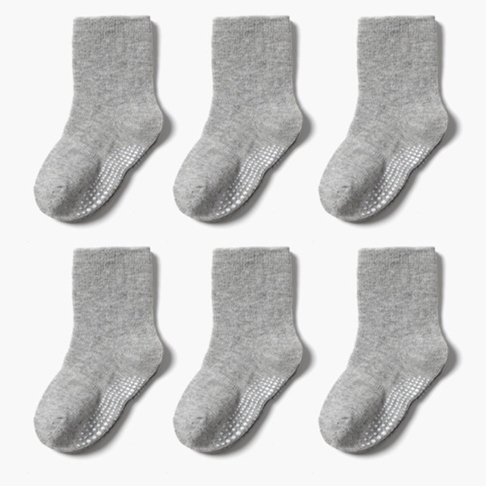 25 #6 Pairs Kleurrijke Peuter Kids Baby Jongens Meisjes Solid Anti-Slip Gebreide Warme Sokken Kamer Sokken Katoen lente Warm Casual: D / L