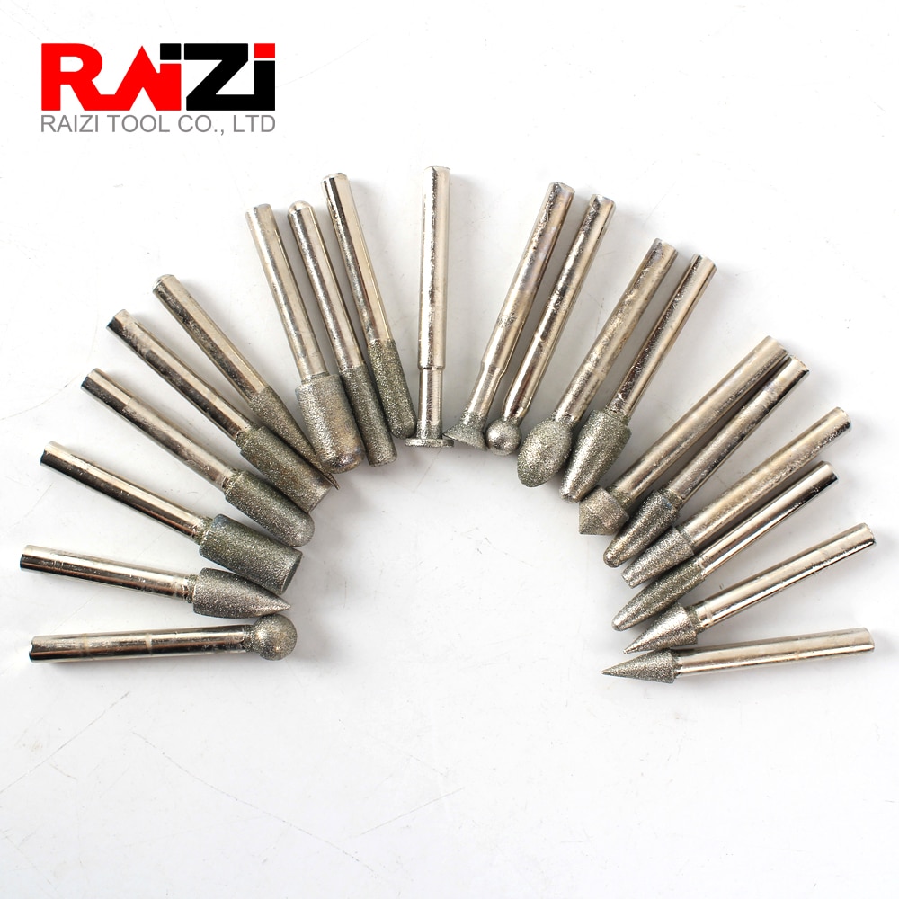 Raizi Electroplated Diamond Burs Granite Router Bit for Marble Metal Cutting