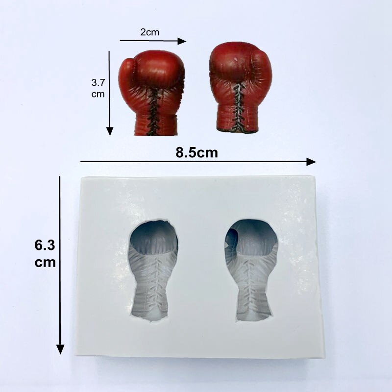 Silicone Mold boxing glove silicone mold mould sugar craft fondant cake decorating animal mould baking tool: whole130g