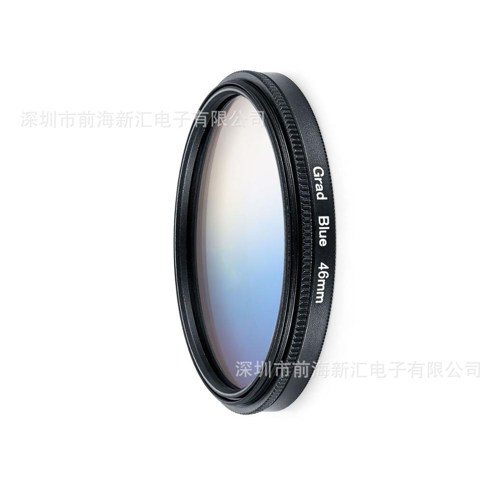 UV CPL FLD Ster ND2 ND4 ND8 Geleidelijke Kleur Filter Lens Hood Cap Cleaning Pen voor Panasonic Lumix DC FZ80 FZ82 FZ83 FZ85 Camera: Gradual Blue